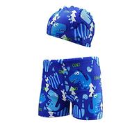 Lazz1on Kinder Jungen Badehose Baby Uv-Schutz Badeshorts und Badekappe Sommer Schnelltrocknend 3D Schwimmanzug Strand Shorts 3-11 Jahre