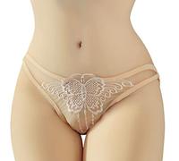 Lazzboy Damen Unterwäsche Frauen Mesh Schmetterling Sexy Unterhose Schritt Höschen Tanga Strings Slip G-String Thongs Panties Dessous Lingerie Reizunterwäsche Unterhosen (Blau,XL)