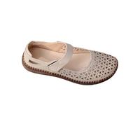 Lazzboy Freizeitschuhe Damen Damenschuhe Mit Weicher Sohle Ausgehöhlte Sneakers Mesh Sandalen Breite Atmungsaktive Weite K Flache Schuhe Leichte Barfußschuhe Barfuß Ballerina (Grau,37)