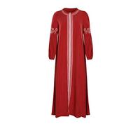 Lazzboy Muslimisches Kleider Frauen Kaftan Arab Jilbab Abaya Spitze Nähen Maxikleid Damen Langarm Abendkleider Muslim Hochzeit Kleidung Saudi-arabien Rockabilly