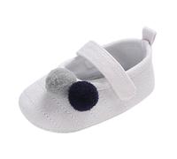 Lazzboy Neugeborenes Baby Jungen Mädchen Schuhe Ball Krippe Weiche Sohle rutschfeste Schuhe Weiß 0-6 Monate