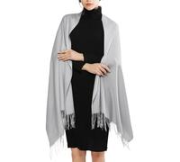 Lazzboy Pashminas Für Damen Pashmina Schal Kaschmir Stolen Schultertuch Frauen Hochzeit Kaschmirschal Herren Umschlagtuch Winter Gefühl Party Wickeltuch Große Deckenschals (Grau)