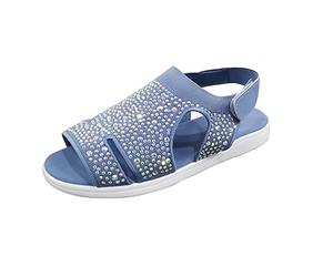 Lazzboy Sandalen Damen Sommer Bequem Keil Haken Schuhe Zehen Mesh Freizeitsandalen Mit Strasssteinen Sommersandalen Für Flache Offene Zehensandalen Orthopädische Sandale
