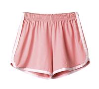 Lazzboy Shorts Hosen Damen Sport Retro Aktiv Yoga Hose Mit Farbig Abgesetzen Rändern Frauen Dame Sommersport Strand Kurze (Rosa,L)