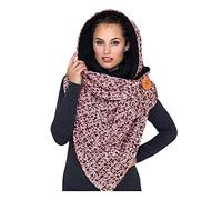 Lazzboy Store Schal Winter Frauen Druckknopf Soft Wrap Warme Lätzchen Damen Dreieck Button Knopf Dreieckstuch Herbstschal Winterschal Karo Tartan Streifen Halstücher Weich Scarf