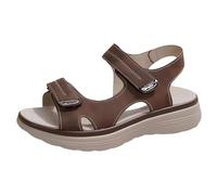 Lazzboy Trekkingsandalen Damen Sandalen Breite Füße Outdoorsandalen Sommer Wandersandalen Freizeit Plateau Rutschfeste Sandaletten Sportsandalen Wanderschuhe Für Sport Strand (Kaffee,41)