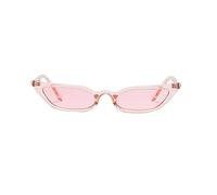Lazzboy Unisex Sonnenbrille Retro Fashion Sunglass Sonnenbrillen Frauen Schatten Freien Groß Randlose Diamant-schneidlinse Classic LY019090311(Rosa)