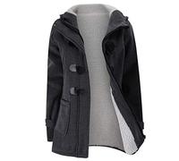 Lazzboy Winterjacke Frauen Halten Warme Windbreaker Outwear Coat Jacke Trench Damen Cardigan Kapuze Zopfmuster Langarm Für Herbst Winter Winterjacke Warm (Dunkelgrau,6XL)