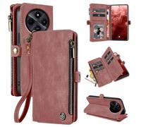LBH Handy Hülle für Xiaomi Redmi 14C Klapphülle RFID Schutz Wallet Geldbeutel Geldbörse Cover Case Flipcase Kartenfächer Geldfach Münzfach Rosa