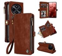 LBH Handy Hülle für Xiaomi Redmi 14C Klapphülle RFID Schutz Wallet Geldbeutel Geldbörse Cover Case Flipcase Kartenfächer Geldfach Münzfach Dunkelbraun