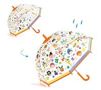 Djeco Regenschirm Gesichter LBR 3070900047099 – inkl. Farbwechsel – Unisex