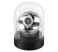 Lbvzxkad Uhrenbewegerbox für Automatikuhren, Uhrenbox, Automatikuhrenbeweger, Aufbewahrungsbox, Vitrine, Silber (Ohne Uhr)