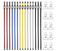 lbxtswpl Schlüsselring Drahtseil, 50 Stück 15 CM Draht Schlüsselanhänger, Bunt Schlüsselringe Edelstahl Schlüsselring Groß für Gepäckanhänger Sport Reise Tags