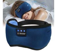 LC-dolida Bluetooth Schlafmaske mit Kopfhörern für Frauen und Herren,Totale Blackout Schlaf Augenmaske Schlafkopfhörer Weiche Kopfhörer zum Schlafen, die ganze Nacht Komfort für das Reisen,Bett