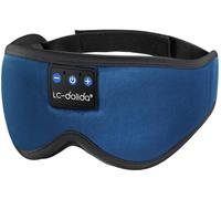 LC-dolida Schlafmaske mit Kopfhörer Bluetooth Schlafkopfhörer, Null Augendruck 3D Augenmaske,Augenabdeckung zum Schlafen Schlafbrille Seitenschläfer mit Mikrofon für Reisen/Meditation