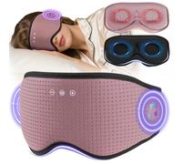 LC-dolida Schlafmaske mit Kopfhörer Bluetooth V5.4, Schlafkopfhörer mit 2 Abnehmbaren 3D Konturierten Augenpolster & Mikrofon,Komfortable Passform für Seitenschläfer,Mittagsschlaf,Reisen