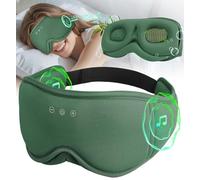 LC-dolida Schlafmaske mit Kopfhörern Bluetooth Schlafkopfhörer, 3D Augenmaske mit Weicher Bambus Baumwolle für Frauen Herren, Augenabdeckung zum Schlafen Seitenschläfer mit Mikrofon