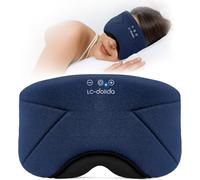 LC-dolida Schlafmaske mit Kopfhörern Bluetooth Schlafkopfhörer, Augenmaske mit Weicher Bambus Baumwolle für Frauen Herren, Augenabdeckung zum Schlafen Seitenschläfer mit Mikrofon