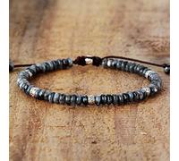 LCDIUDIU Perlenarmband Damen,Naturstein Labradorit Kristall Armband Tibetisch Handgemacht Geflochtenes Seil Armband Yoga Energie Edelsteine Perlen Armreif Paare Schmuck Für Männer Frauen Geschenk