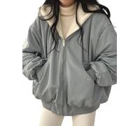 LCDIUDIU Winterjacke Damen Wintermantel Fleecegefütterter Parka Reversible Pufferjacke Stilvolle Reißverschlussjacke Kurze Warme Wattierte Jacke Doppelseitige Übergangsjacke Outwear,Blau,S