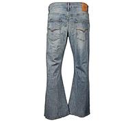 LCJ Denim Herren Flare Stretch Indie Retro Jeans 70er Jahre LC16 Bell Pants, Medium Wash, 34 W/30 L