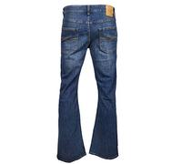 LCJ Denim Herren Jeanshose mit Schlag, Indie-Stil, 70er-Jahre-Jeans, ausgestellt, LC16 Gr. Bundweite: 97 cm, beinlänge: 81 cm (38 W / 32 L), blau