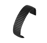 LCJQ Armband Elastische Uhrenarmbänder aus Edelstahl, 20 mm 22 mm schwarzes Ersatzarmband, praktisches dehnbares Herrenarmband ohne Schnalle Uhrenarmbänder tauschen
