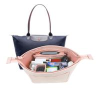 Lckaey Handtaschen-Organizer-Einsatz für Le Pliage Neo (groß) Handtaschen, hochwertiger Filz-Organizer, Pinker Reißverschluss, Large