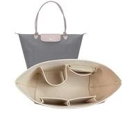 Lckaey Handtaschen-Organizer-Einsatz für Le Pliage Neo Handtaschen, hochwertiger Filz-Organizer, Beige, Small