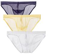 lclvld Herren Briefs Slips Low Rise Sexy Unterwäsche Reizvoll Transparent Slip Ice Silk Slip Atmungsaktive Unterwäsche