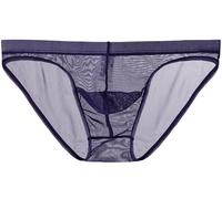 lclvld Herren Briefs Slips Low Rise Sexy Unterwäsche Reizvoll Transparent Slip Ice Silk Slip Atmungsaktive Unterwäsche