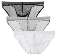 lclvld Herren Briefs Slips Low Rise Sexy Unterwäsche Reizvoll Transparent Slip Ice Silk Slip Atmungsaktive Unterwäsche