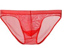 lclvld Herren Briefs Slips Low Rise Sexy Unterwäsche Reizvoll Transparent Slip Ice Silk Slip Atmungsaktive Unterwäsche