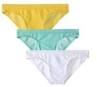 lclvld Herren Slips Low Rise Reizvoll Transparent Ice Silk Etotik Briefs Shorts Slips Unterhose Unterwäsche