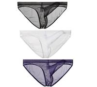 lclvld Herren Slips Unterwäsche Transparent Mesh durchsichtig Slips Sexy Erotik Männer Unterwäsche Elephant Bulge Unterhosen
