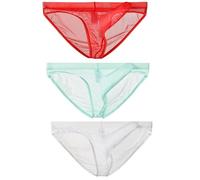 lclvld Herren Slips Unterwäsche Transparent Mesh durchsichtig Slips Sexy Erotik Männer Unterwäsche Elephant Bulge Unterhosen