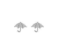LCSD Kreative Kleine Regenschirm Ohrringe Korean Design S925 Sterling Silber Mädchen Mini Voller Diamant Ohrstecker Mädchen Geschenke