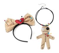 Ldabrye Haarreif für Halloween, Cosplay, Kostüm, Voodoo-Puppe, Stirnband, Themenparty, Verkleidung, Haarschmuck, Haarschmuck für Damen und Mädchen