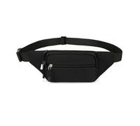 Ldabrye Handtaschen für Damen, große Kapazität, Hüfttasche, Bauchtasche, einfache Crossbody-Tasche, Brusttasche mit verstellbarem Riemen, Gürteltasche, Schwarz , 13 cm