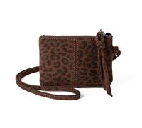 Ldabrye Handtaschen für Damen, Leopardenmuster, Halskette, Geldbörse, Ausweishalter für Damen, PU-Leder, Geldbörse, Geldbörse mit weichem Umhängeband und kompaktem, Kaffee-Aufdruck, 5.07x0.78in