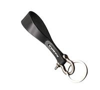 Ldabrye Schlüsselanhänger aus echtem Leder, für Auto, Schlüsselhalter, Kette, Universalschlüssel, für Damen und Herren, Schwarz , Copper buckle