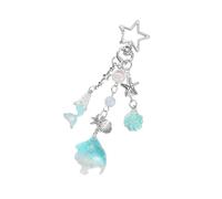 Ldabrye Schlüsselanhänger Aus Naturstein Mit Meeresmotiv Handgefertigt Für Enthusiasten Leichtes Und Robustes Schmuckzubehör Personalisierter Schlüsselanhänger Für Geschenke