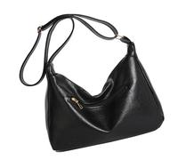 Ldabrye Schultertasche aus PU-Leder, kleine Umhängetaschen für Damen, Hobos-Taschen, trendige Handtaschen mit verstellbarem Riemen, Handtasche mit verstellbarem Riemen, Schwarz