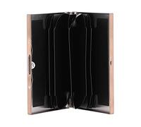 Ldafava Kreditkartenhalter Brieftasche Edelstahl RFID Blockierende Visitenkartenkoffer Beschützer mit 6 Slots für Männer Frauen Box inklusive (Edelstahl -Kartenbeutel 6 Karte Roségold)