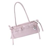 Ldbuejiaja Schleifen Tasche mit Tragegriff oben, verschleißfeste PU Umhängetaschen, geräumige Fächer, lässige Bürotasche, Unterarm Schulter Crossbody Geldbörse