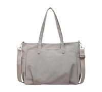 LDDIFHWW Unisex Tragetasche, Laptoptasche, Handtasche, Geräumige Schultertasche Aus Oxford Gewebe mit Mehreren Fächern Und Reißverschluss, Grau