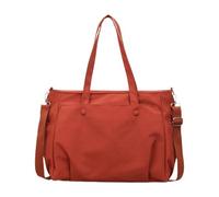 LDDIFHWW Unisex Tragetasche, Laptoptasche, Handtasche, Geräumige Schultertasche Aus Oxford Gewebe mit Mehreren Fächern Und Reißverschluss, Orange