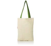Le Jardin du Lin Bedruckte Einkaufstasche mit Grünen Langen Henkeln, Wiederverwendbare, Tasche, Faltbar, Stofftasche, Größe: 34 x 40 Cm