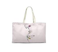 Le Jardin du Lin Bedruckte Einkaufstasche, Wiederverwendbare, Tasche, Faltbar, Stofftasche mit Zwei Langen Henkeln, Größe: 50x40 Cm