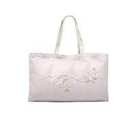 Le Jardin du Lin Bedruckte Einkaufstasche, Wiederverwendbare, Tasche, Faltbar, Stofftasche mit Zwei Langen Henkeln, Größe: 50x40 Cm